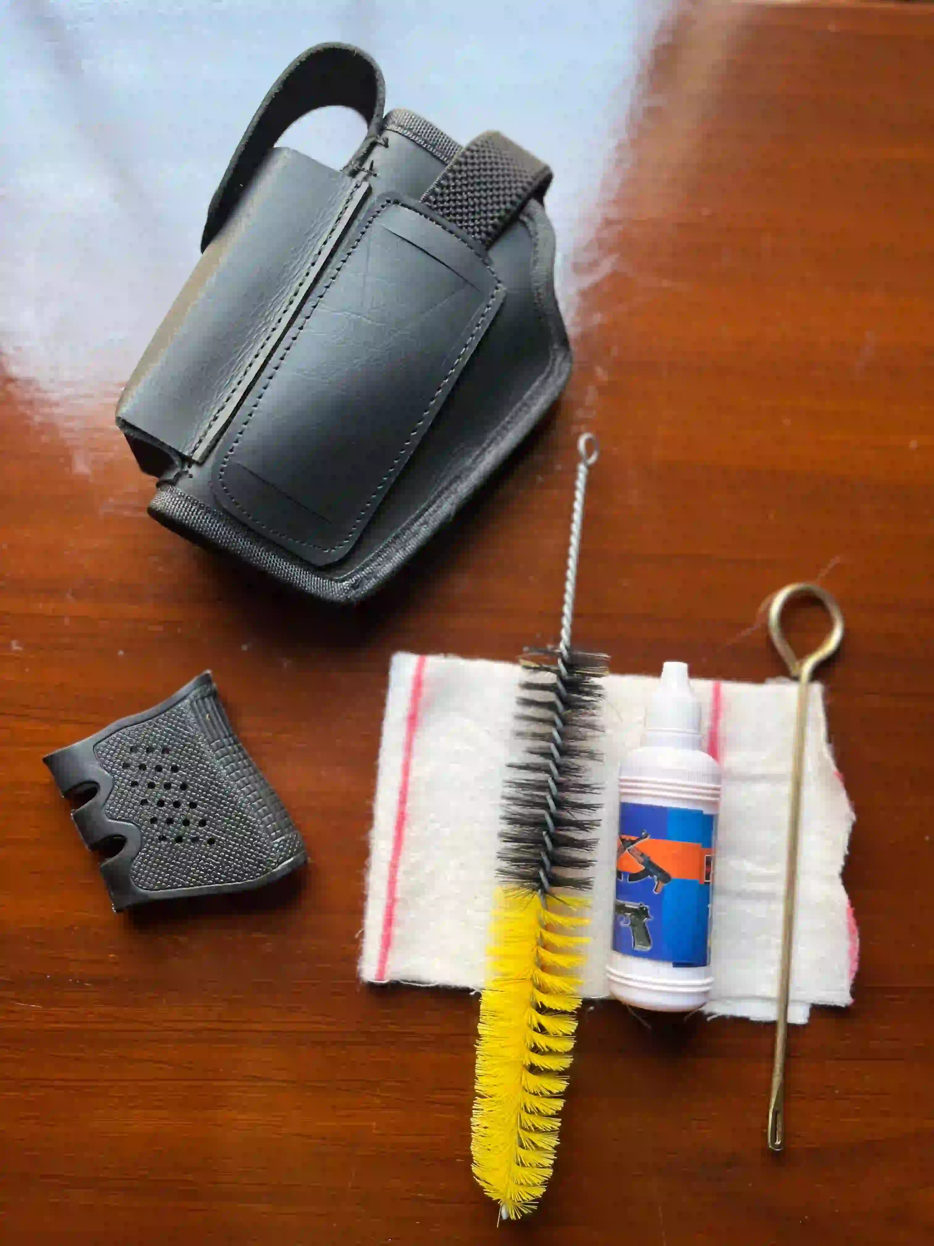 3-in-1 Deal: Leather Inner-Outer Holster Cleaning Kit and Silicone Rubber Grip!