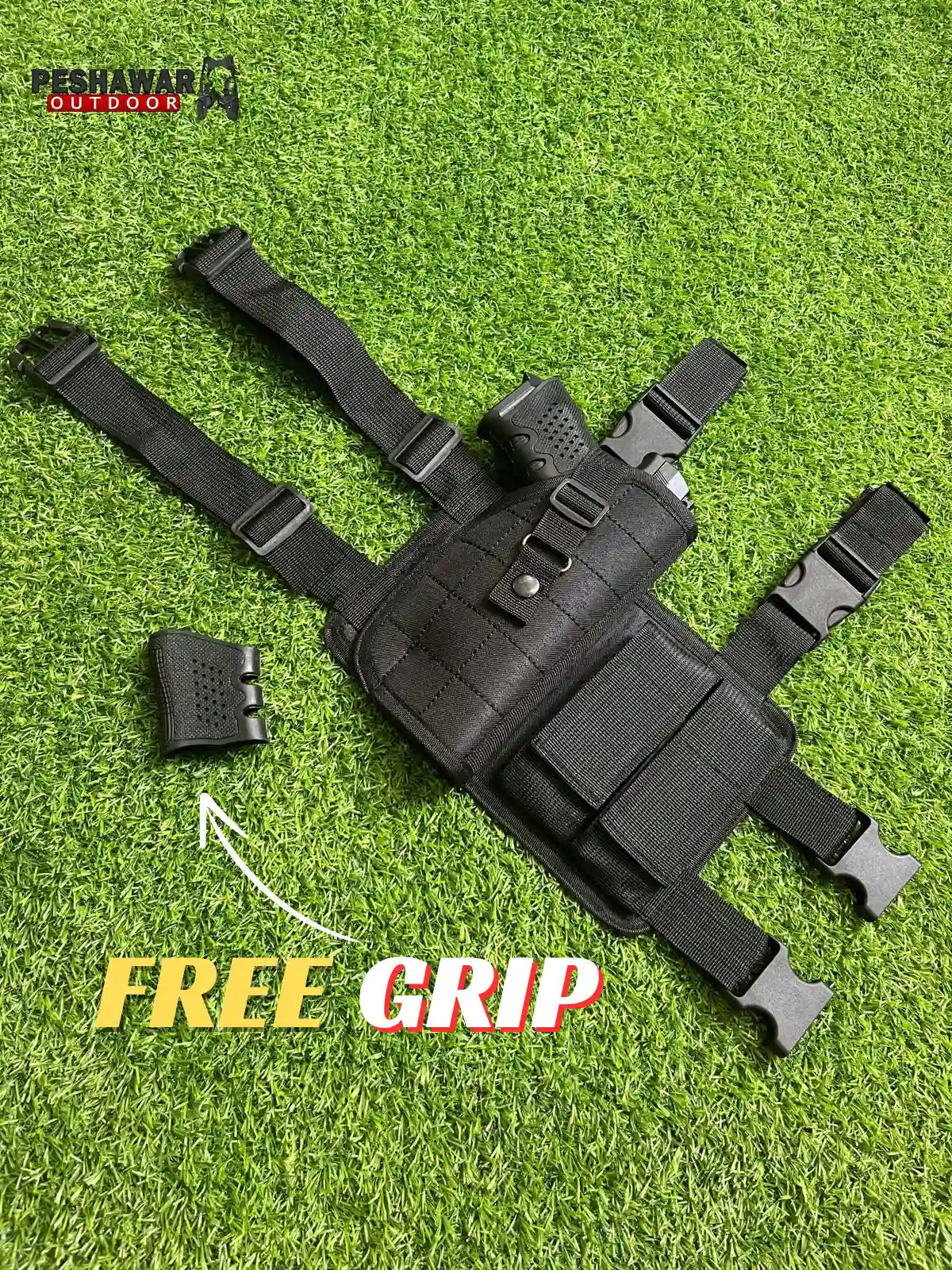 Adjustable Thigh Holster with Bonus Silicon Grip – Perfect for Active Use